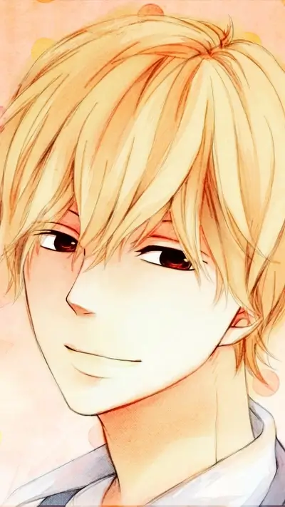 Blond-haired boy with a gentle smile