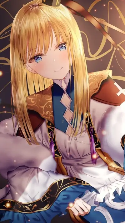 Blonde-haired girl in ornate clothing