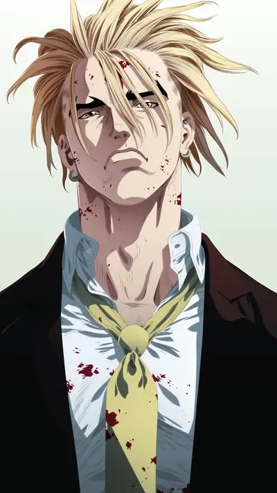 Bloody man in a suit
