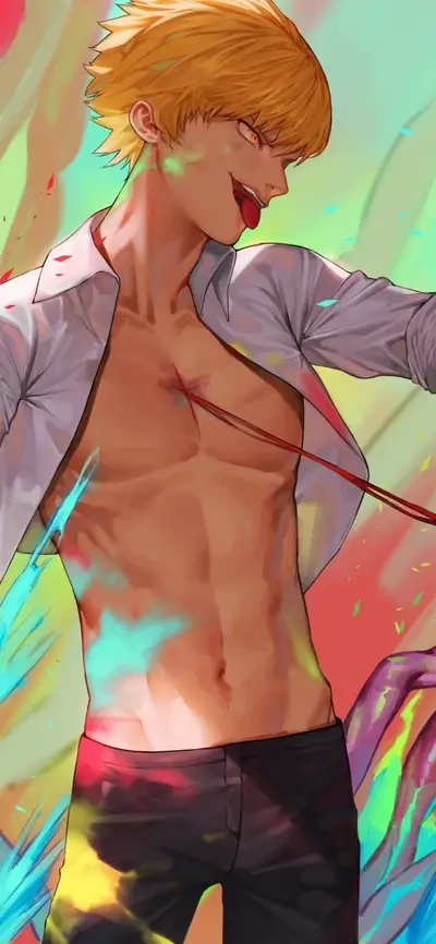 Bloody Shirtless Boy