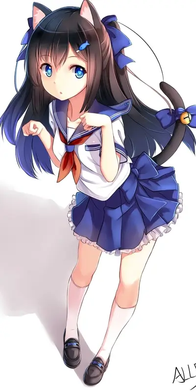 Cat girl in sailor uniform