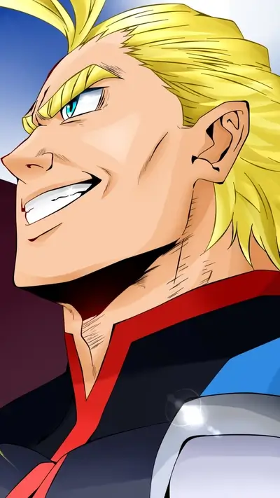 Close-up of a blond-haired character with a determined expression