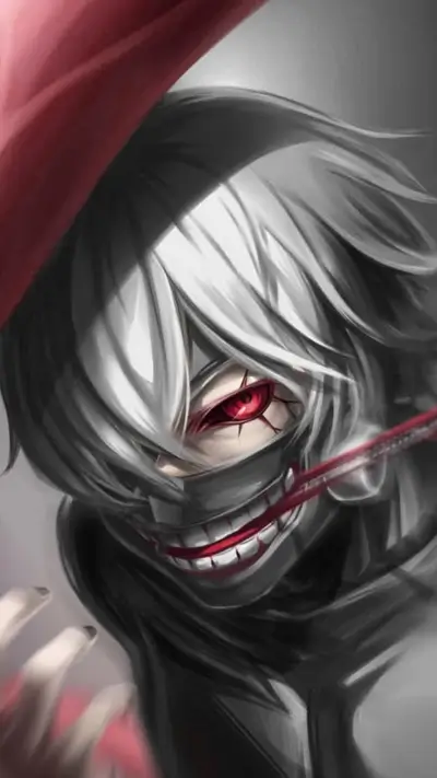 Close-up of a character with a mask