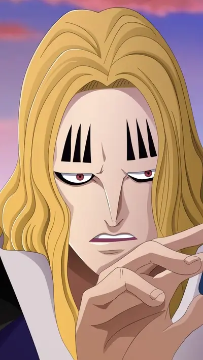 Close-up of a character with long blond hair
