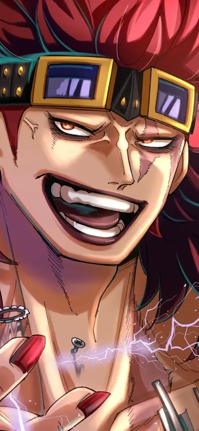 Close-up of a character with red hair and goggles