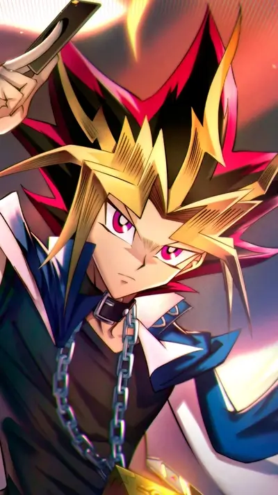 Close-up of a character with spiky hair