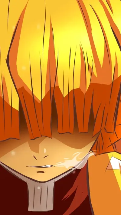 Close-up of a character's face obscured by hair