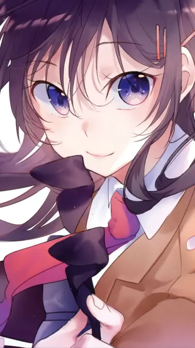 Close-up of a cute girl, expressive blue eyes, smiling subtly