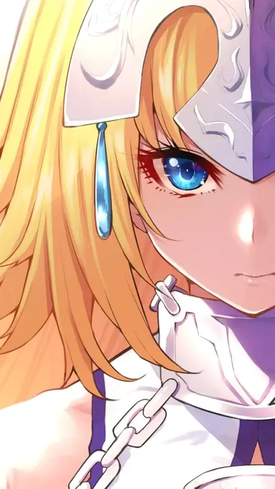 Close-up of a female character's face