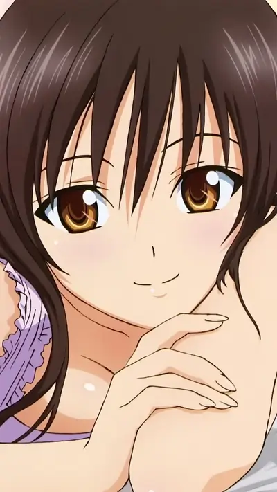 Close-up of a girl with brown hair and light skin