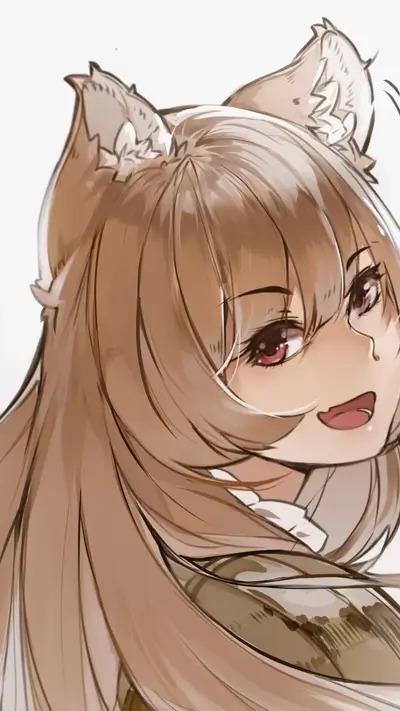 Close-up of a girl with fox ears