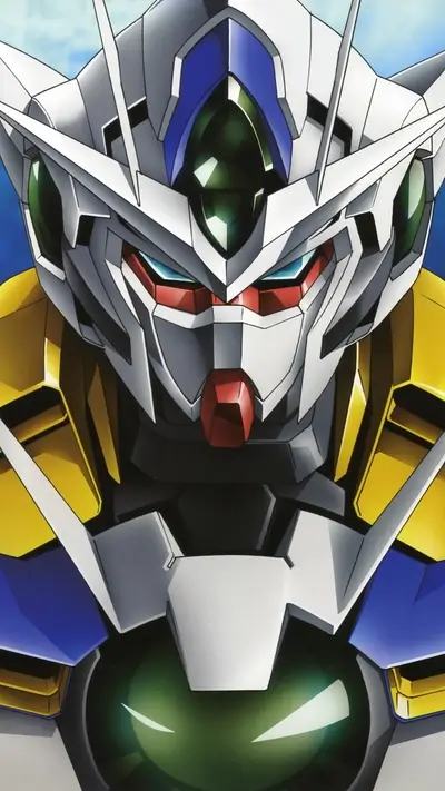 Close-up of a mecha's head