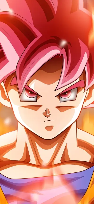 Close-up of a powerful character with fiery hair