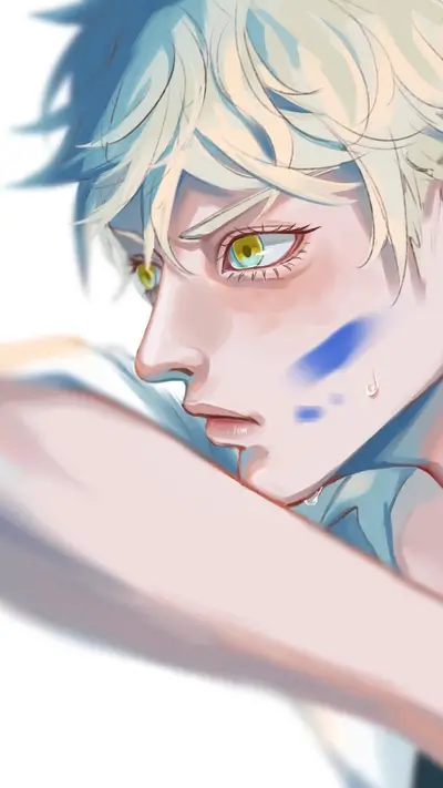 Close-up of a young man's face