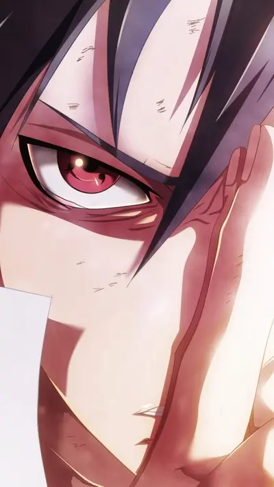 Close-up of an anime character's eye and face