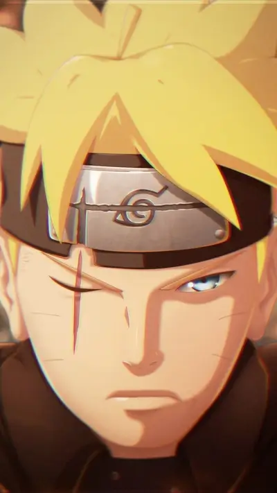 Close-up portrait of a blonde-haired character