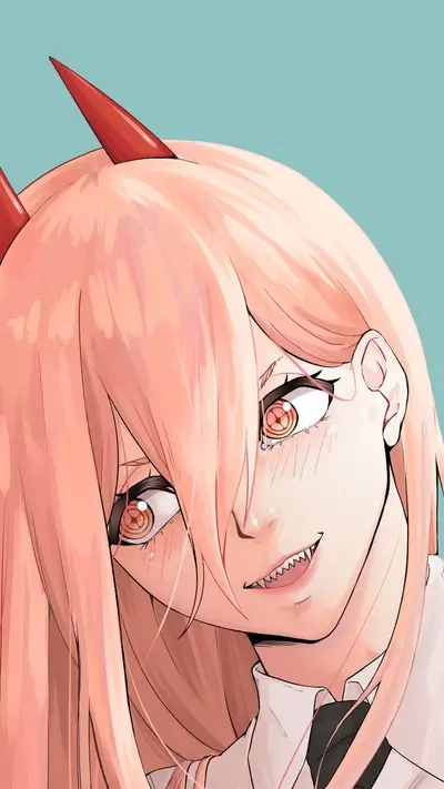 Close-up portrait of a girl with devil horns
