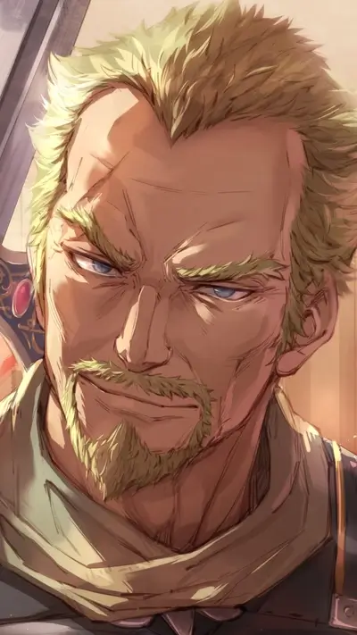 Close-up portrait of a man with blond hair and a beard