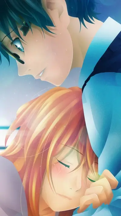 Comforting embrace shared between two figures with emotional vulnerability, soft light, and tender moment