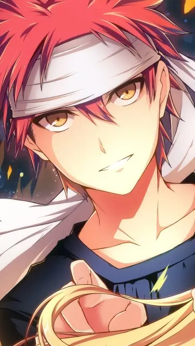 Confident redhead chef with a head bandage