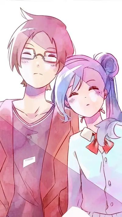 Couple in watercolor style