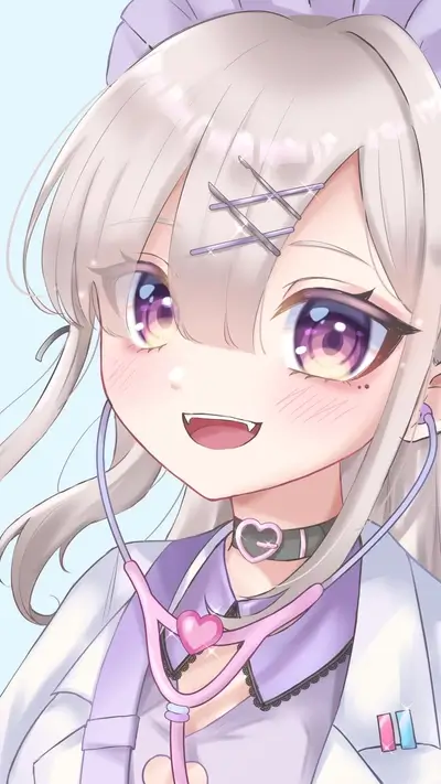 Cute anime girl in a doctor's costume