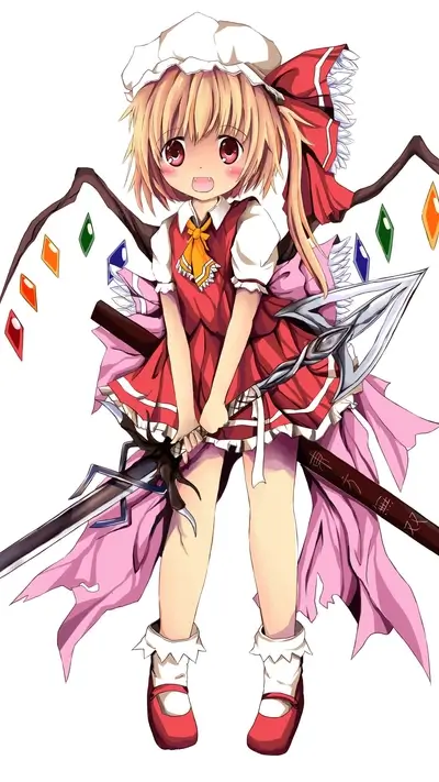 Cute anime girl with a weapon
