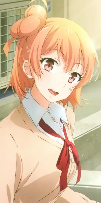 Cute anime girl with orange hair