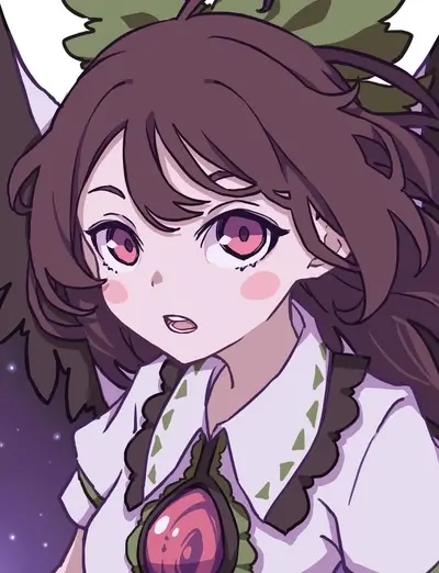 Cute anime-style girl with large eyes and brown hair