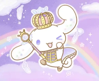 Cute bunny character in a crown and robe