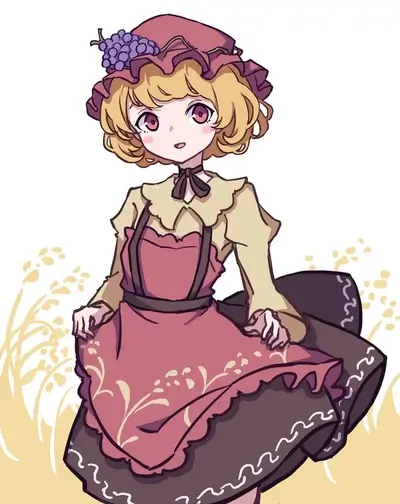 Cute girl in a dress and hat