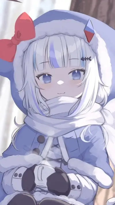 Cute girl in a winter outfit