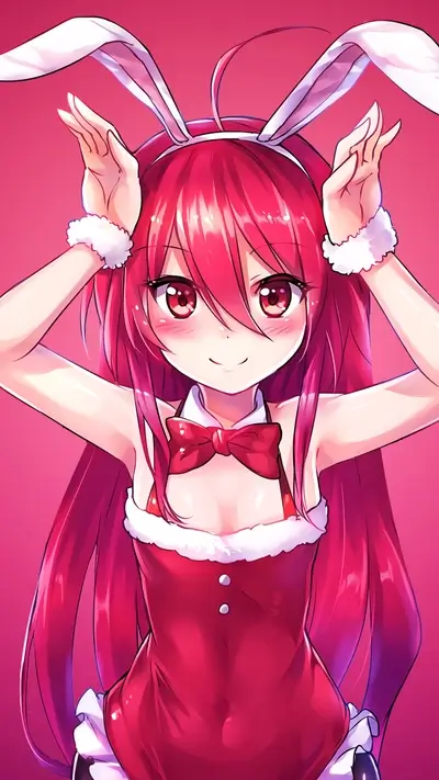 Cute girl in bunny costume