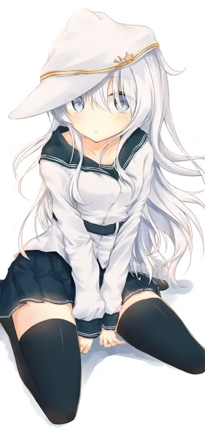 Cute girl in sailor outfit and hat