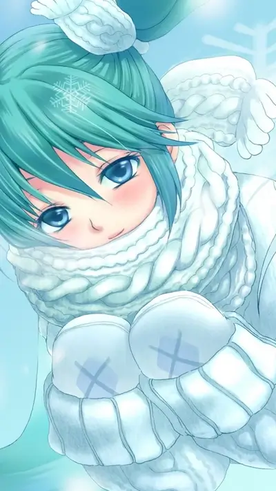 Cute girl in winter clothes