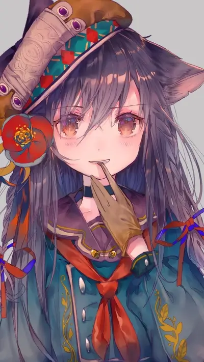 Cute girl with a hat and gloves