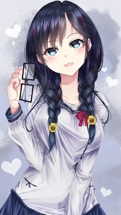 Cute girl with glasses and braids