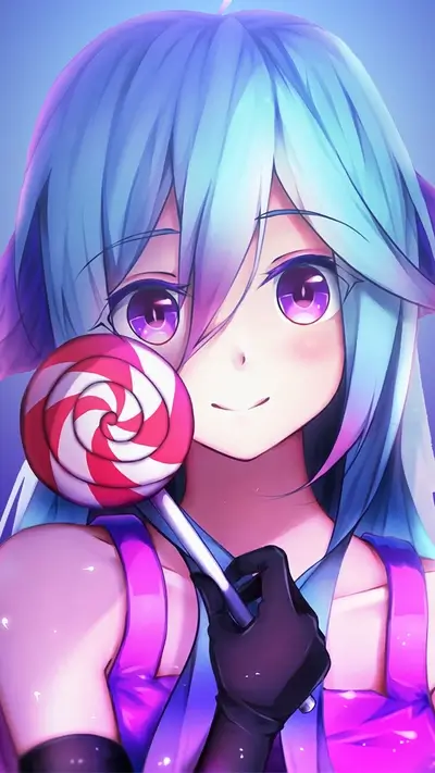 Cute girl with lollipop