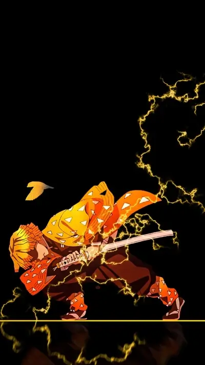 Demon Slayer character in action