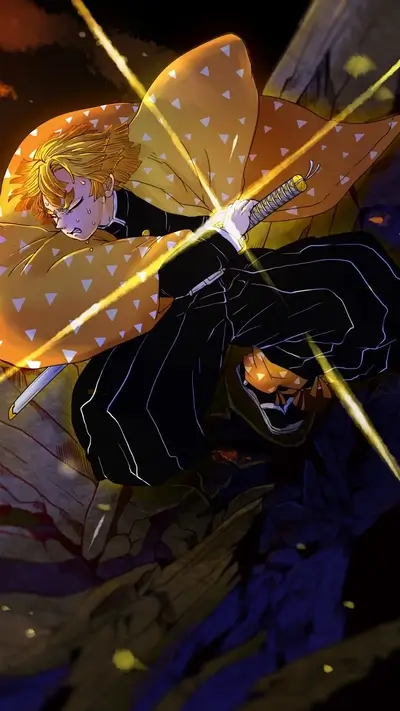 Demon Slayer character in battle