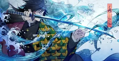 Demon Slayer character wielding a sword