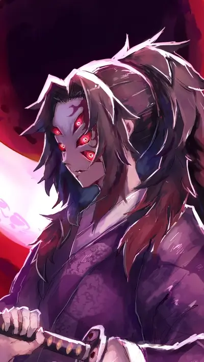 Demon Slayer character with multiple eyes