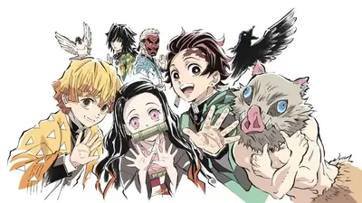 Demon Slayer characters group photo