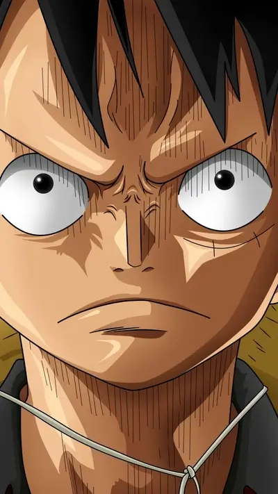 Determined character glaring, expression conveying resolve