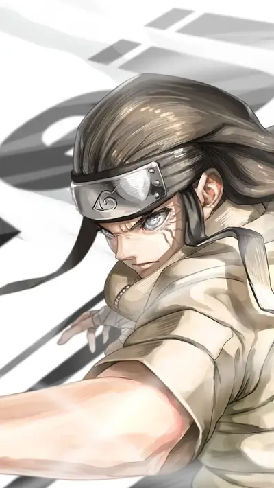 Determined warrior with a headband, intense gaze, prepared to fight.