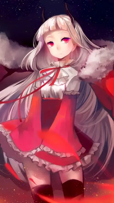 Devil girl in red dress