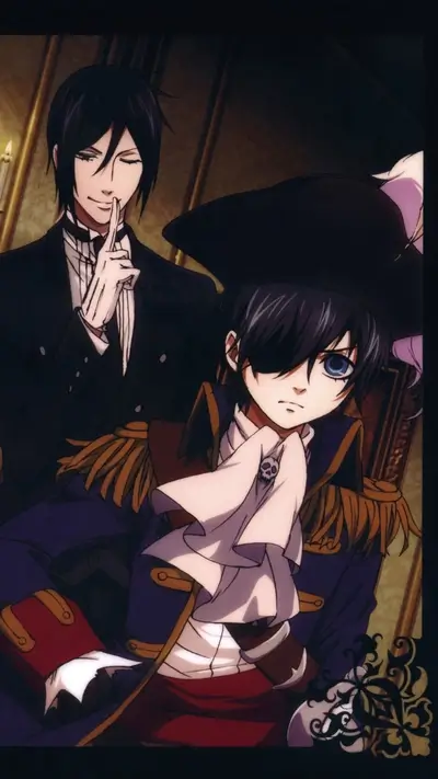 Elegant character duo from popular anime show poses gracefully