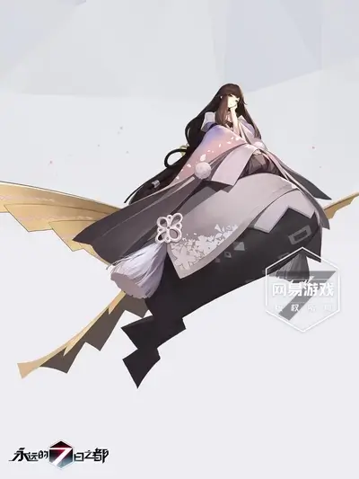 Elegant female character in flowing robes