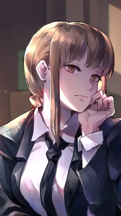 Elegant woman in formal attire, resting her face pensively
