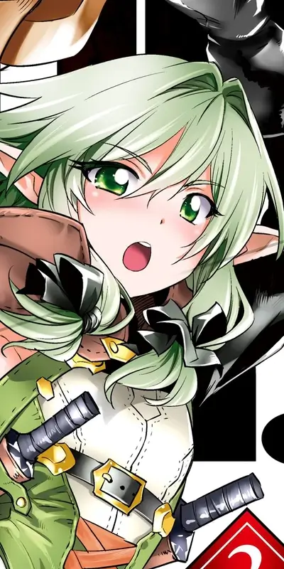Elf girl with green hair and twin swords